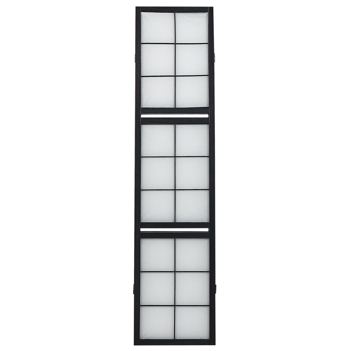 4-panelowy składany parawan pokojowy drewniany 170 x 120 cm czarny GOMAGOI