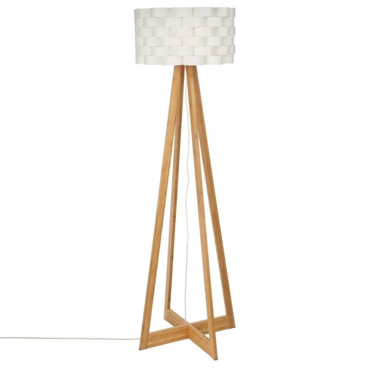 Lampa podłogowa bambusowa, wys. 150 cm