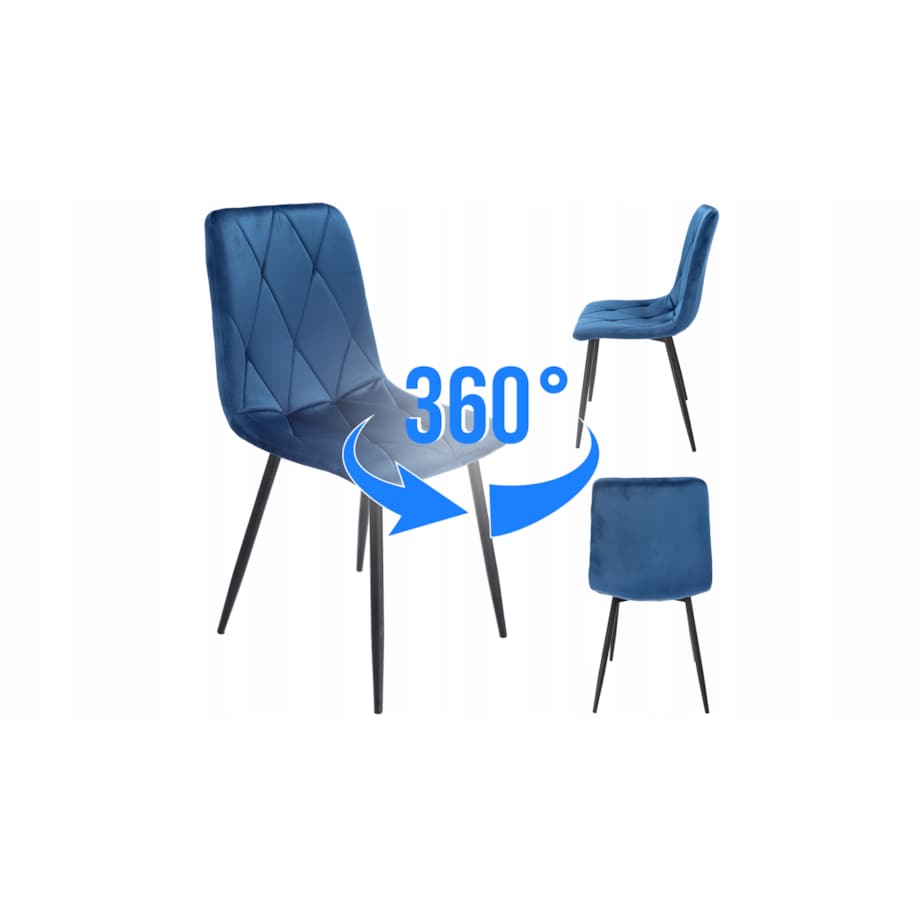 Krzesło PIADO granatowe (zestaw nogi + śruby)