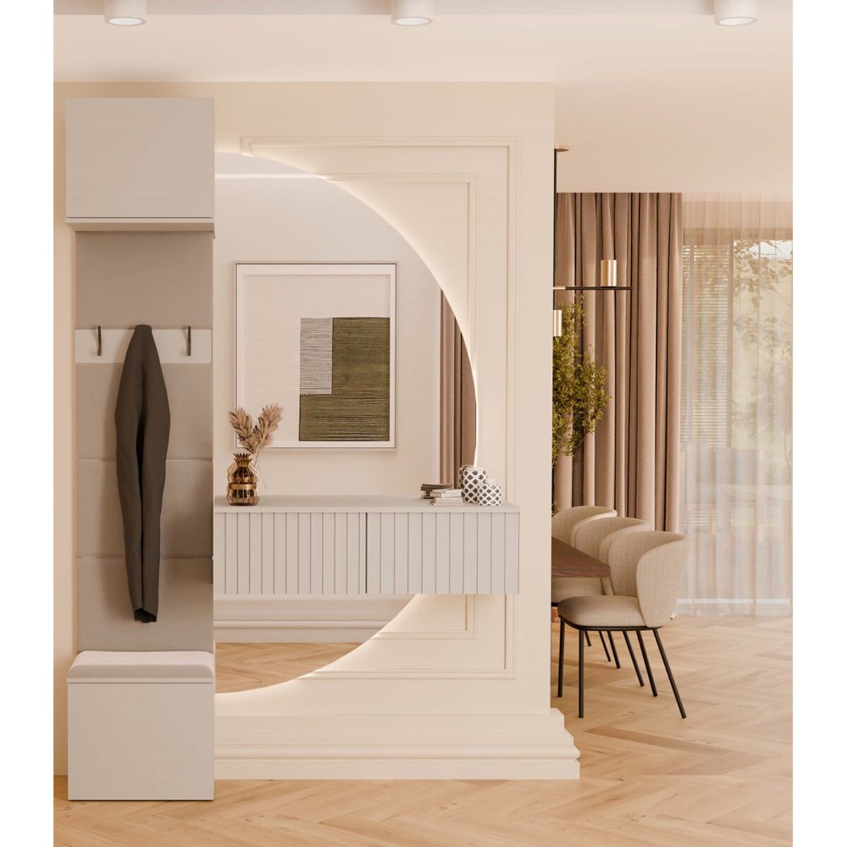 Garderoba Wieszak HAGA 1W Kaszmir/Beż