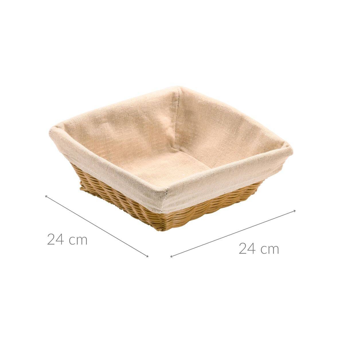 Koszyk na pieczywo z tekstylną wyściółką, 24 x 24 cm, Kesper