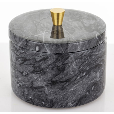 Okrągły pojemnik dekoracyjny 8,5x10x10 cm RAFI czarny