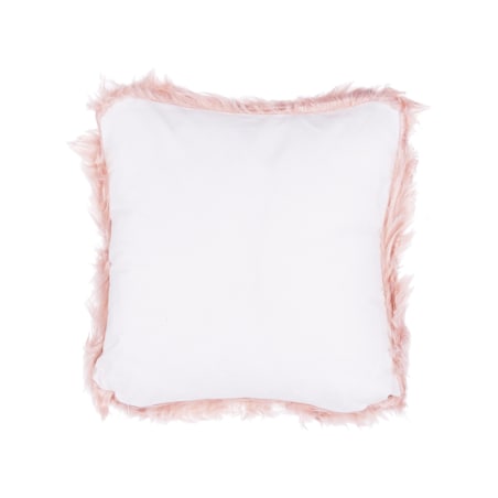 2 poduszki dekoracyjne włochacze 42 x 42 cm różowe LUBHA
