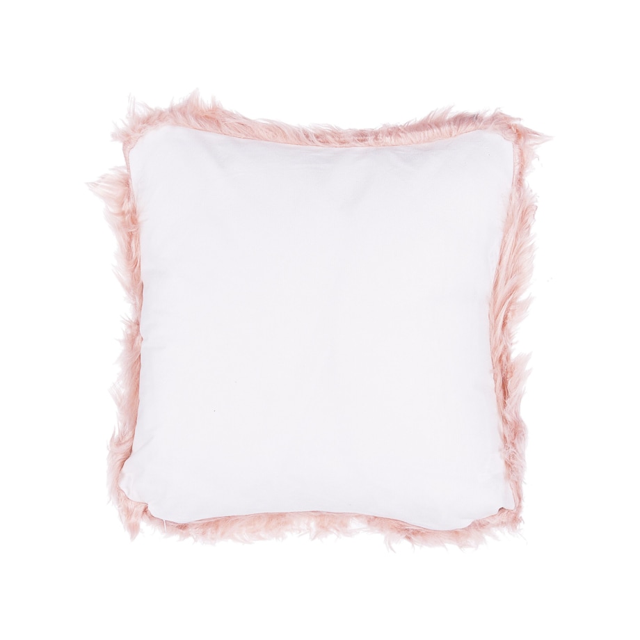 2 poduszki dekoracyjne włochacze 42 x 42 cm różowe LUBHA