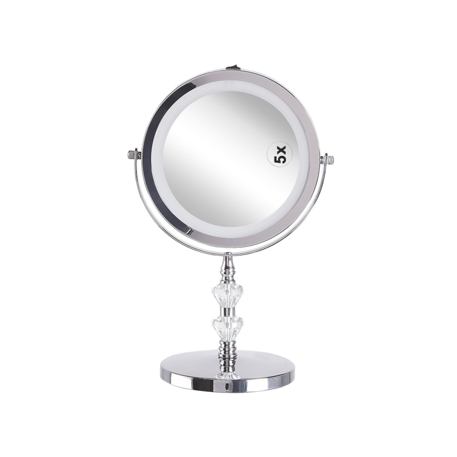 Lusterko kosmetyczne LED ø 20 cm srebrne LAON