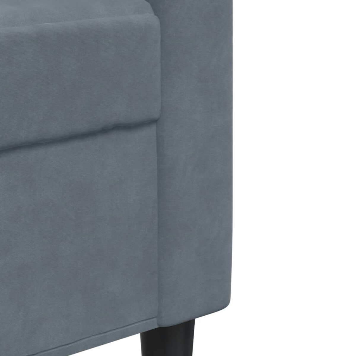 vidaXL Sofa 2-osobowa, ciemnoszary, 120 cm, tapicerowana aksamitem