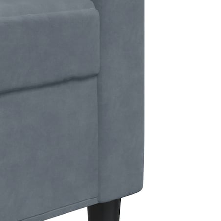 vidaXL Sofa 2-osobowa, ciemnoszary, 120 cm, tapicerowana aksamitem