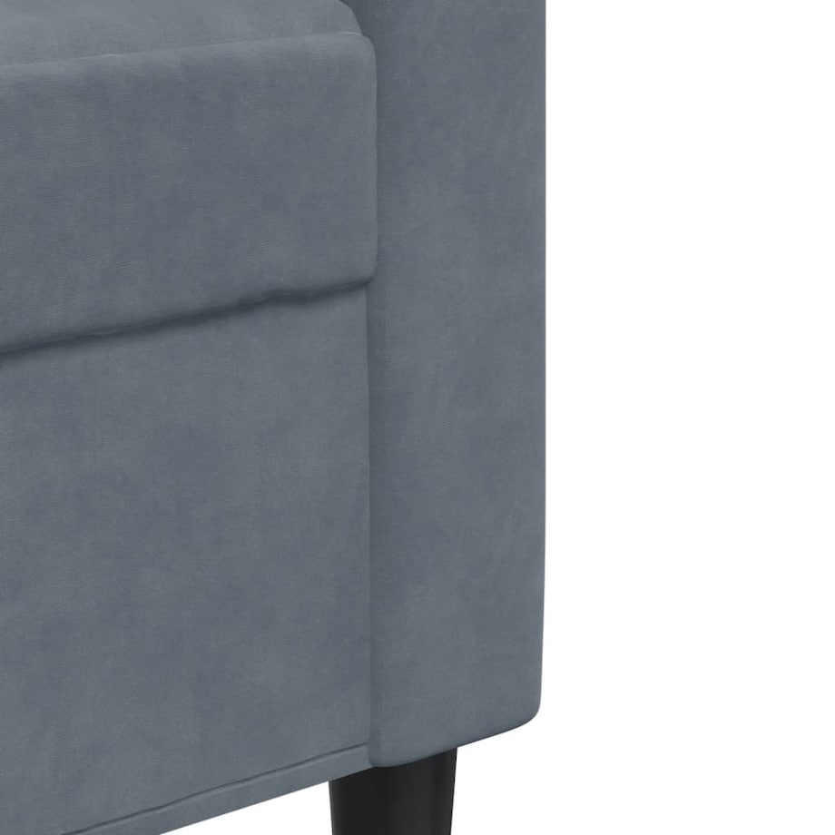 vidaXL Sofa 2-osobowa, ciemnoszary, 120 cm, tapicerowana aksamitem