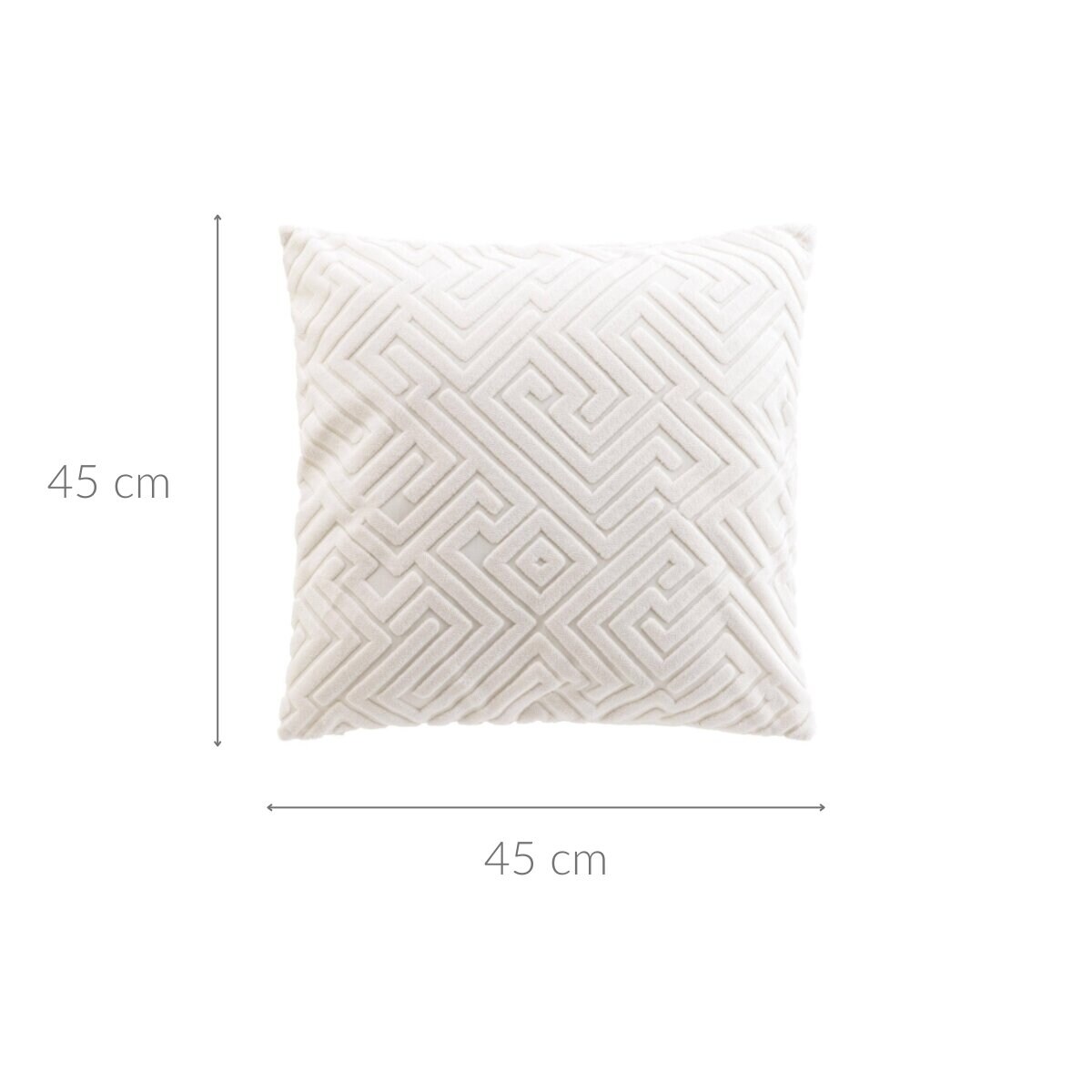 Poduszka ozdobna z wypukłym wzorem, 45 x 45 cm