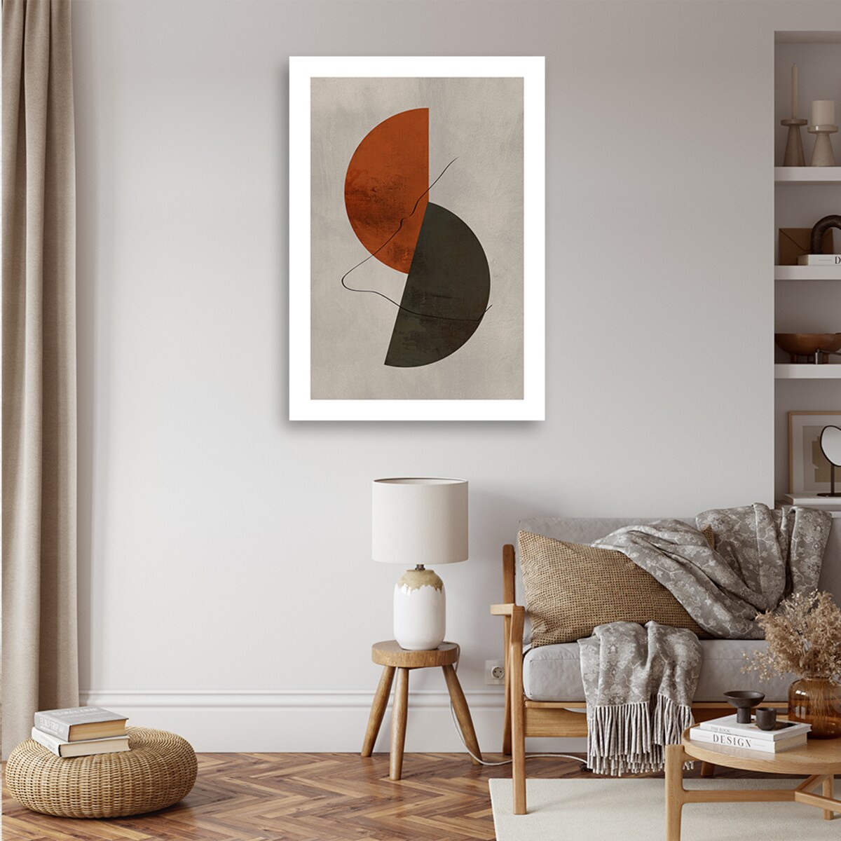 Obraz na płótnie, Półokręgi w stylu boho 40x60cm