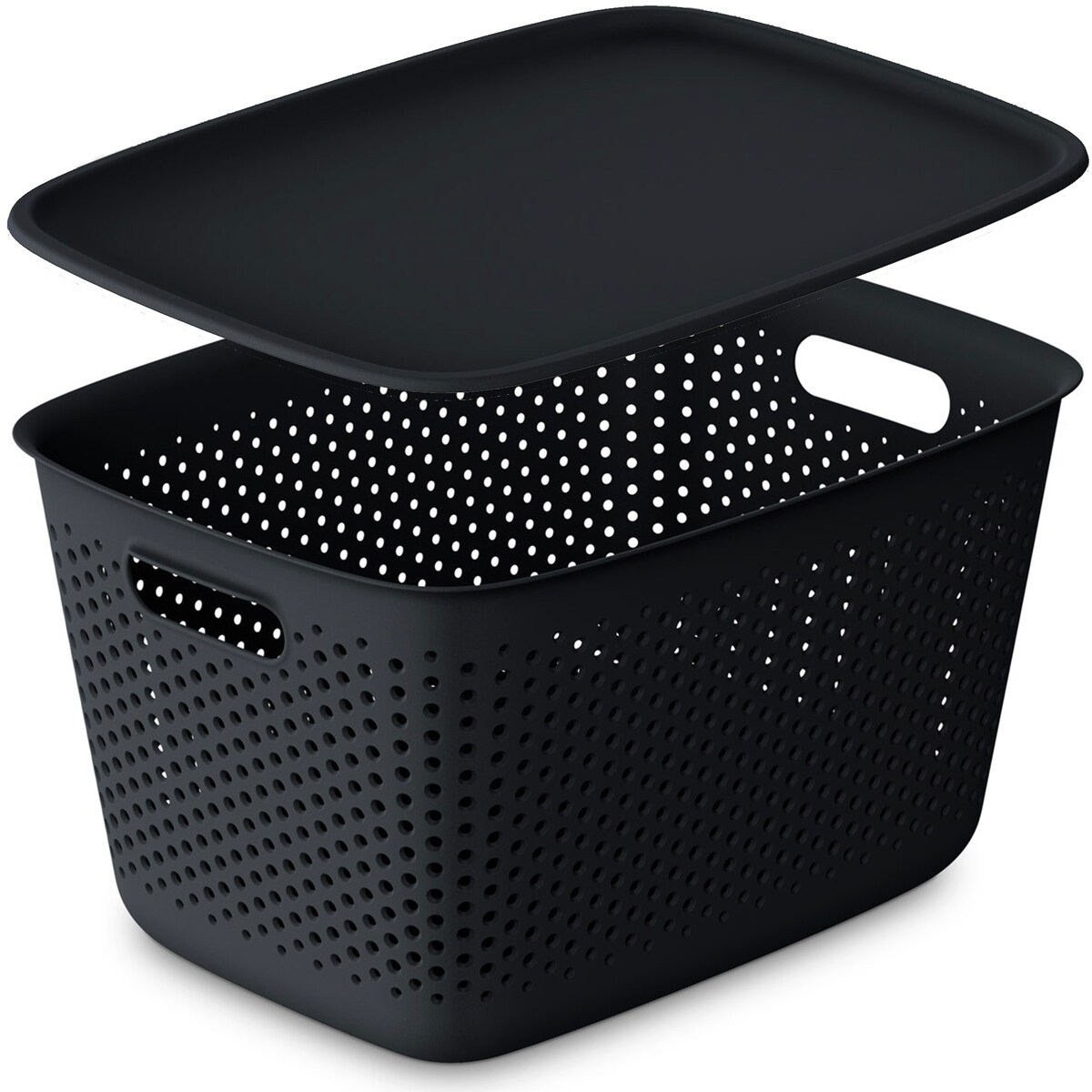 Pojemnik Plastikowy Ażurowy Pudełko Plastikowe Zamykany Z Pokrywką Box 17 L