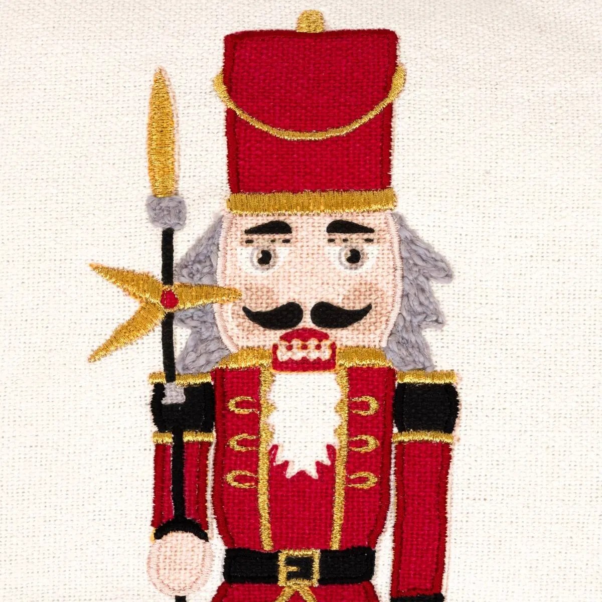 Poduszka świąteczna z Dziadkami do Orzechów, 45x45 cm