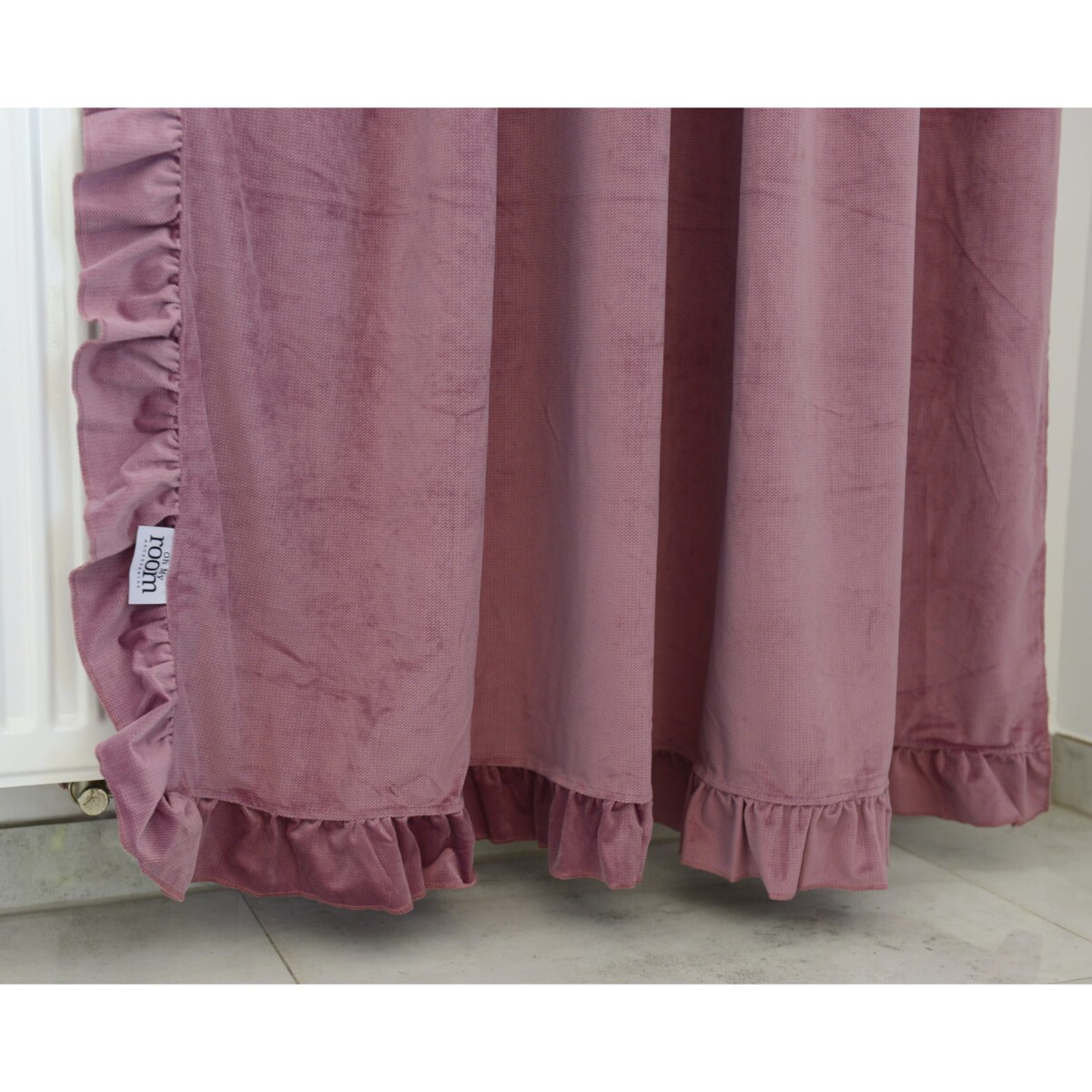 Zasłona Na Okno Okna Z Falbanką Do Salonu Sypialni 150X250 Cm Retro Róż