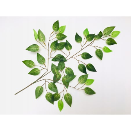 GAŁĄZKA FIKUS stroiki bukiety dodatek LIŚĆ GUMOWANE DROBNE listki zielone