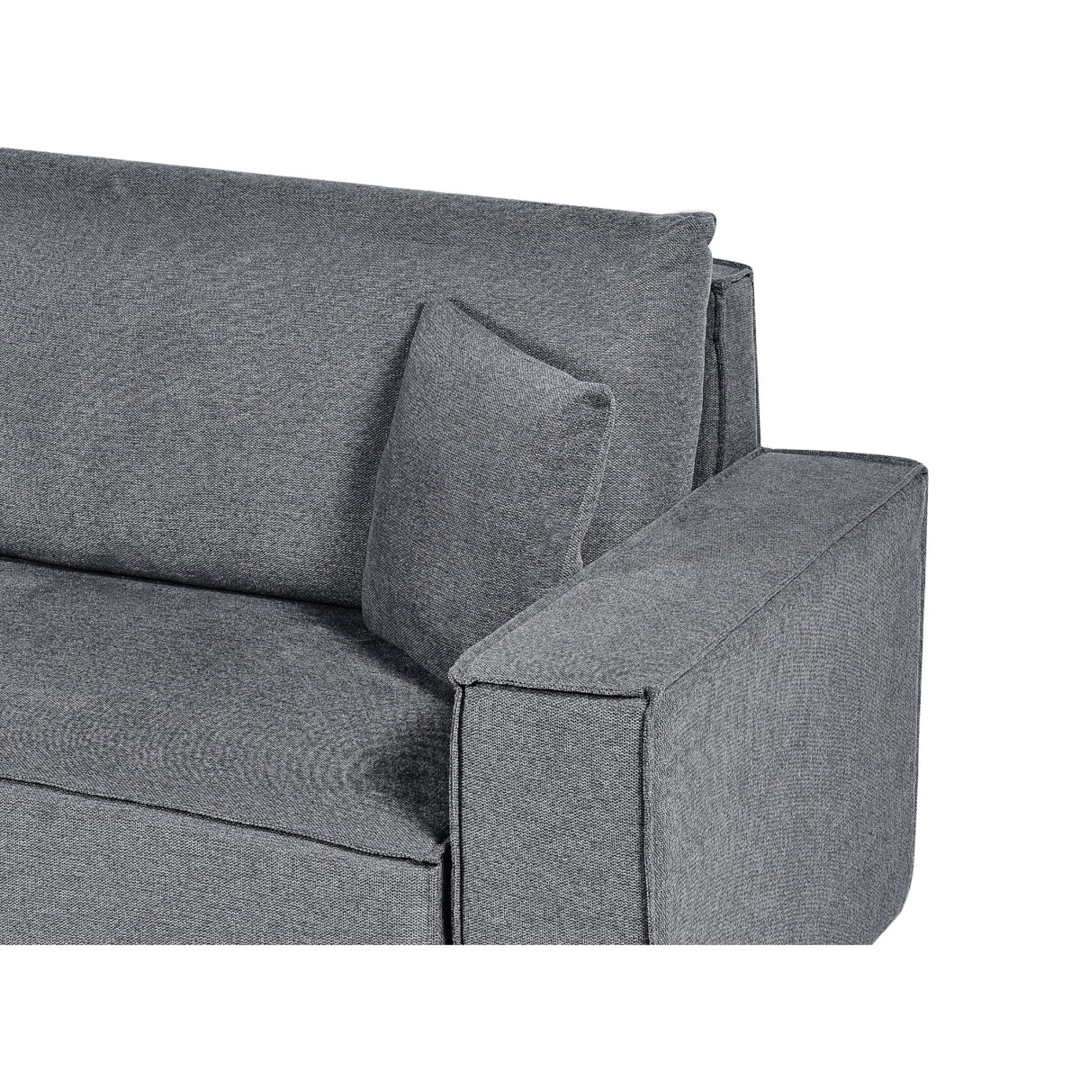 Narożnik prawostronny rozkładany z pojemnikiem ciemnoszary KARILA