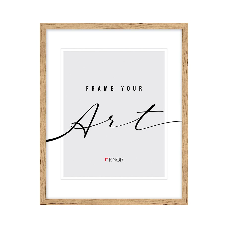Ramki, 24x30 cm, ramka na zdjęcie, Knor - beżowe ramki do zdjęć i plakatów, dekor drewna