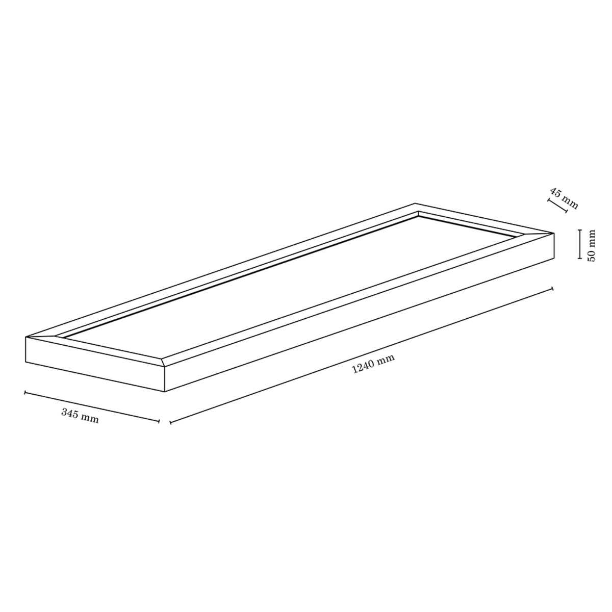 Drewniana Lampa Sufitowa BRITOP Lighting Square 1xLED 45W Dąb Olejowany FSC z Białym Szkłem, Polski Producent, 1 szt.