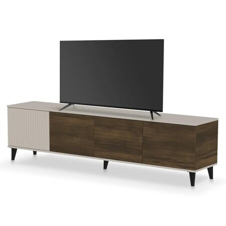 Szafka RTV RANDOM 2 200cm orzech/kaszmirowa