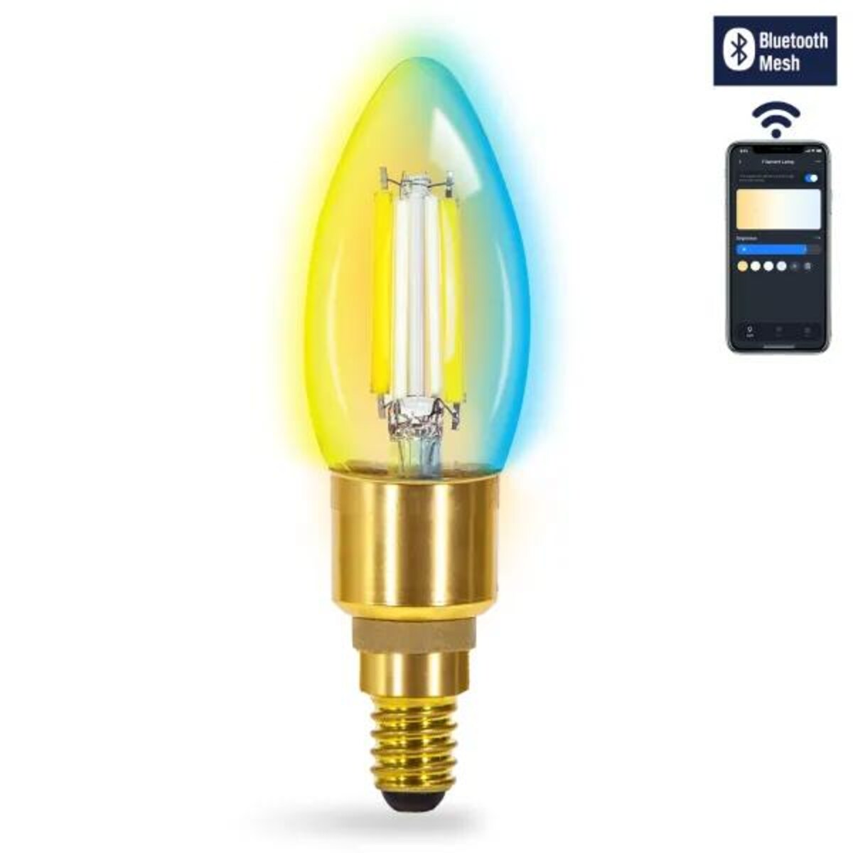 inteligentna żarówka bluetooth mesh c35 4.5w cct