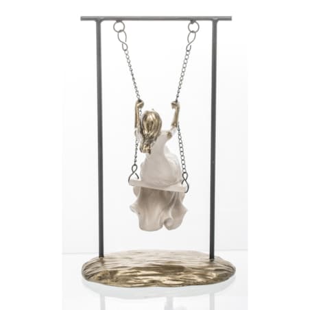 Dekoracja - Dziewczyna na huśtawce 25,5x15x20 cm SWING