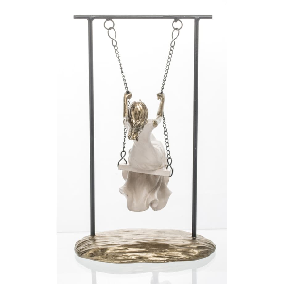 Dekoracja - Dziewczyna na huśtawce 25,5x15x20 cm SWING
