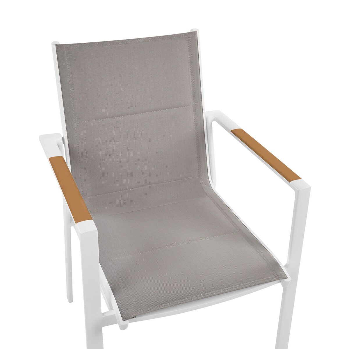 Krzesło ogrodowe Zestaw 6 Metal Szary BUSSETO