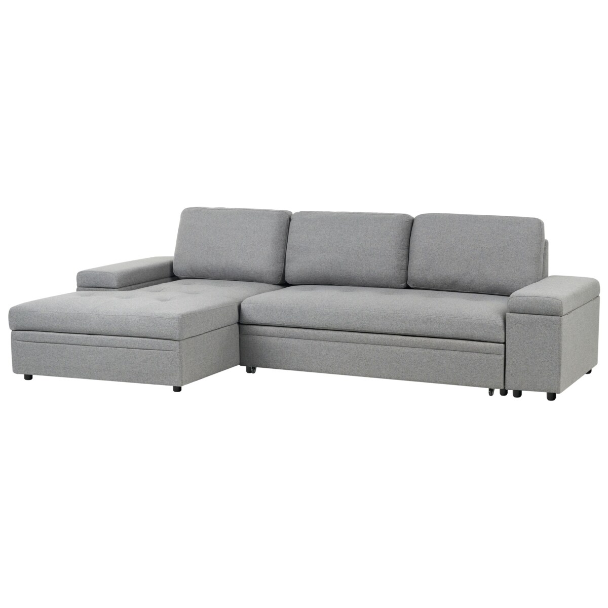 Sofa narożna prawostronna HRISEY Szary Prawostronny