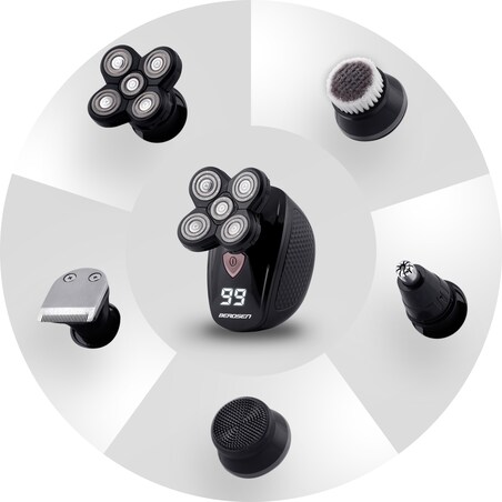 Golarka męska maszynka trymer do brody włosów 5w1 Berdsen