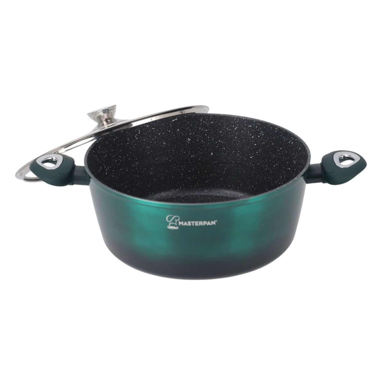 Zestaw Garnków Marmurowych 8 El. 16-28 Cm Indukcja Gaz Elektryczna Zielone