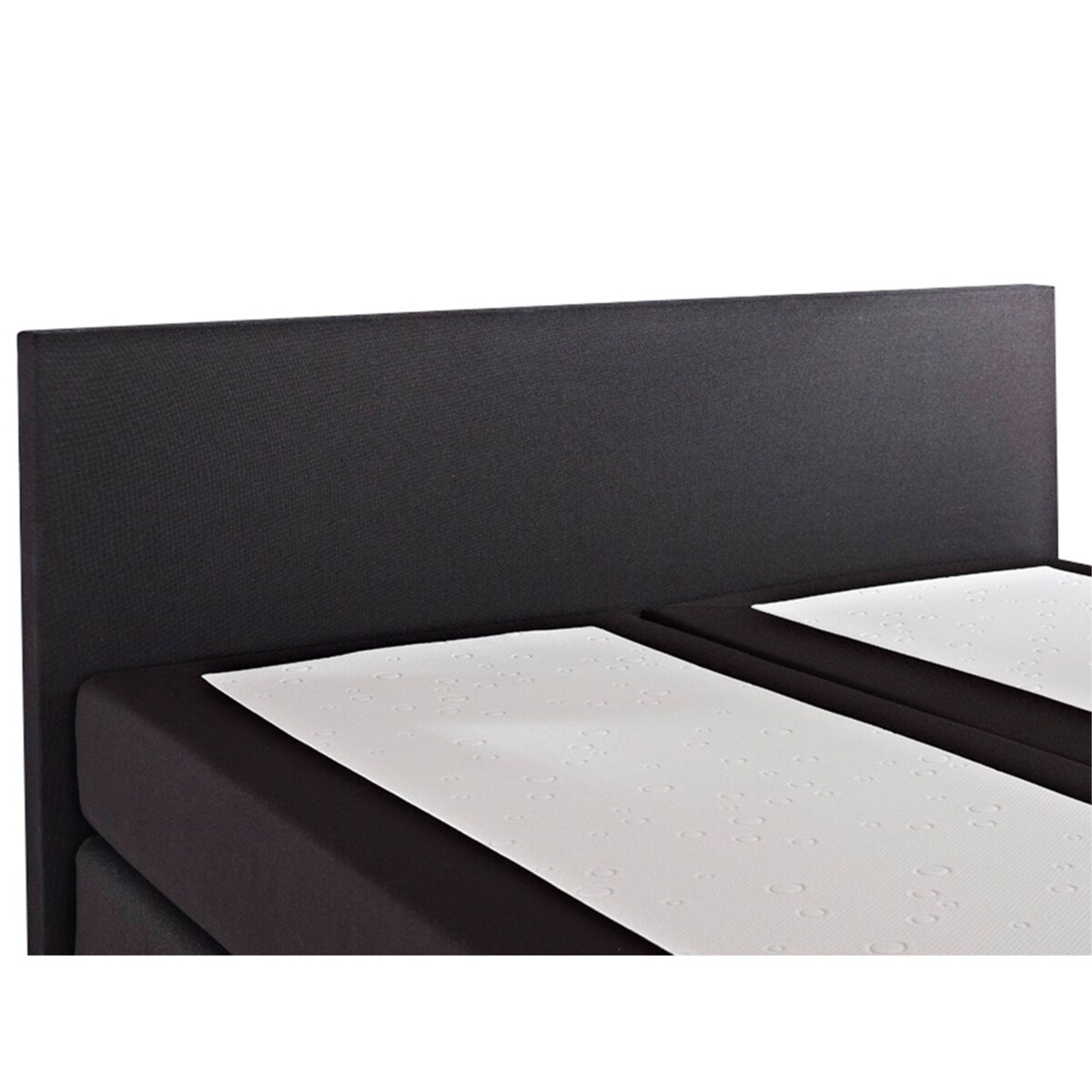 Łóżko kontynentalne tapicerowane 160 x 200 cm czarne PRESIDENT