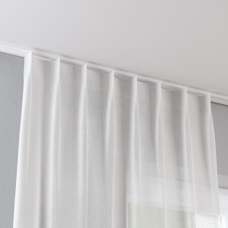 Zasłona na haczykach flex pojedynczych 130x245 prześwitujący ecru