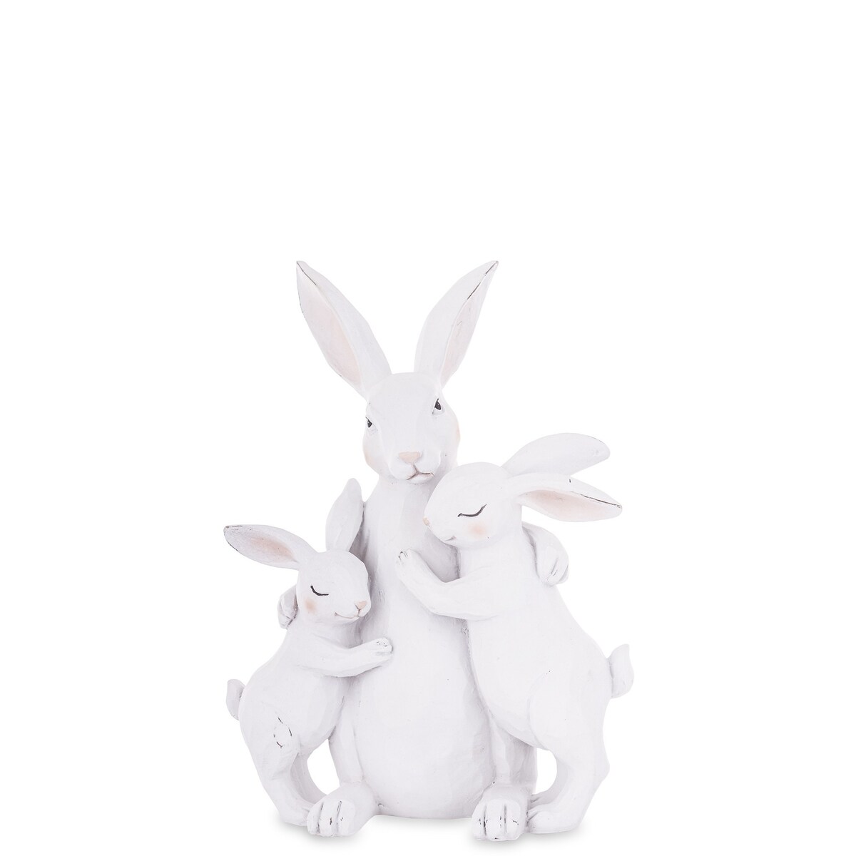 Dekoracja - mama królik z dziećmi 25x17,5x12,5 cm FAMIGLIA DI CONIGLI