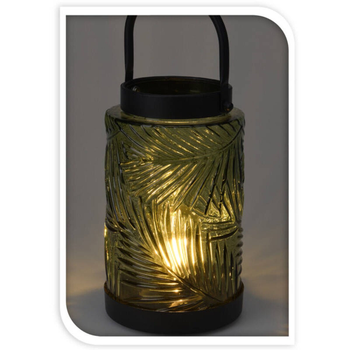 Latarenka LED, kolorowe szkło, 26 cm