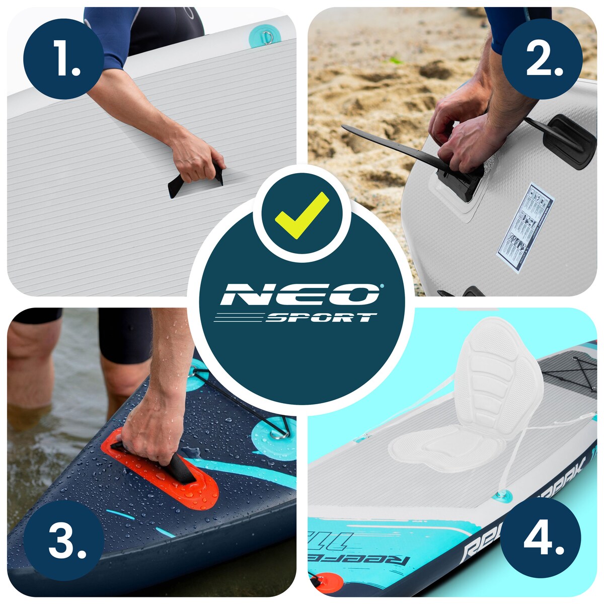 Deska SUP do pływania pompowana Paddle Reefbreak 350cm Neo-Sport
