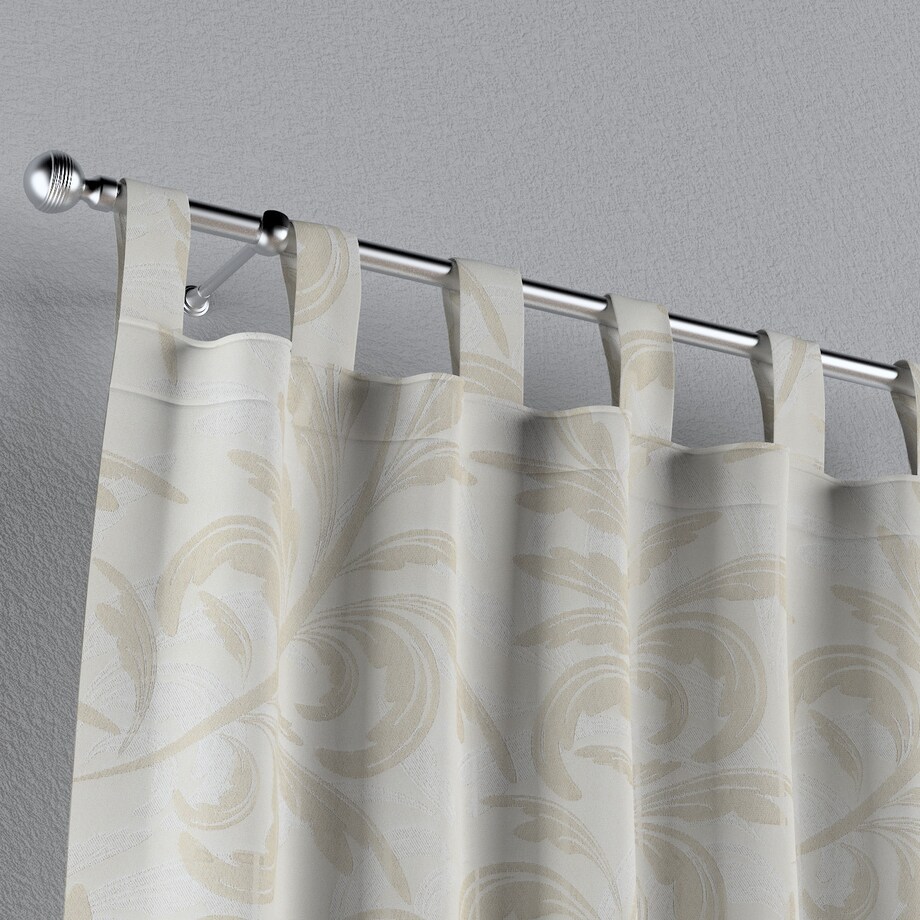 Zasłona na szelkach 1 szt. 130x260 szaro-beżowe liście akantu