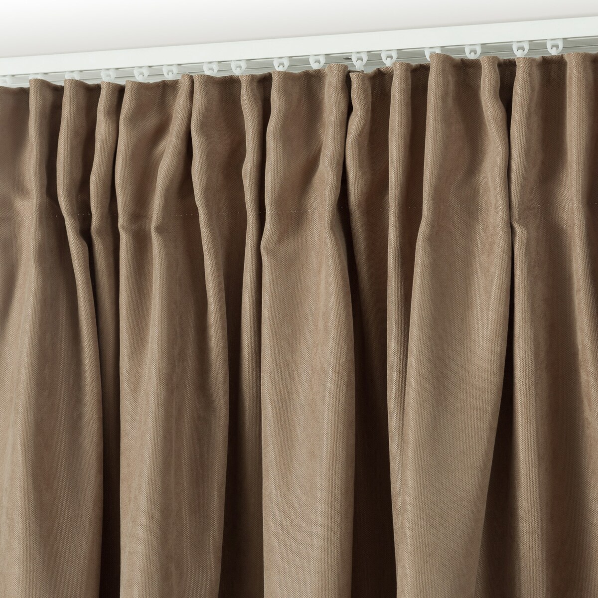 Zasłona na taśmie marszczącej mocca aksamitna 140 x 280 cm 1 szt. 140x280 brązowy