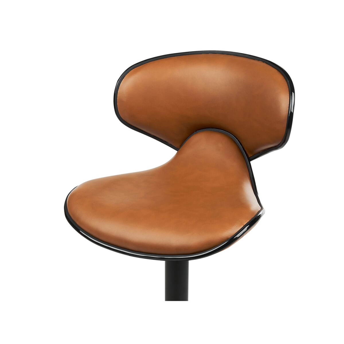 Zestaw 2 hokerów barowych regulowanych ekoskóra brązowy CONWAY II