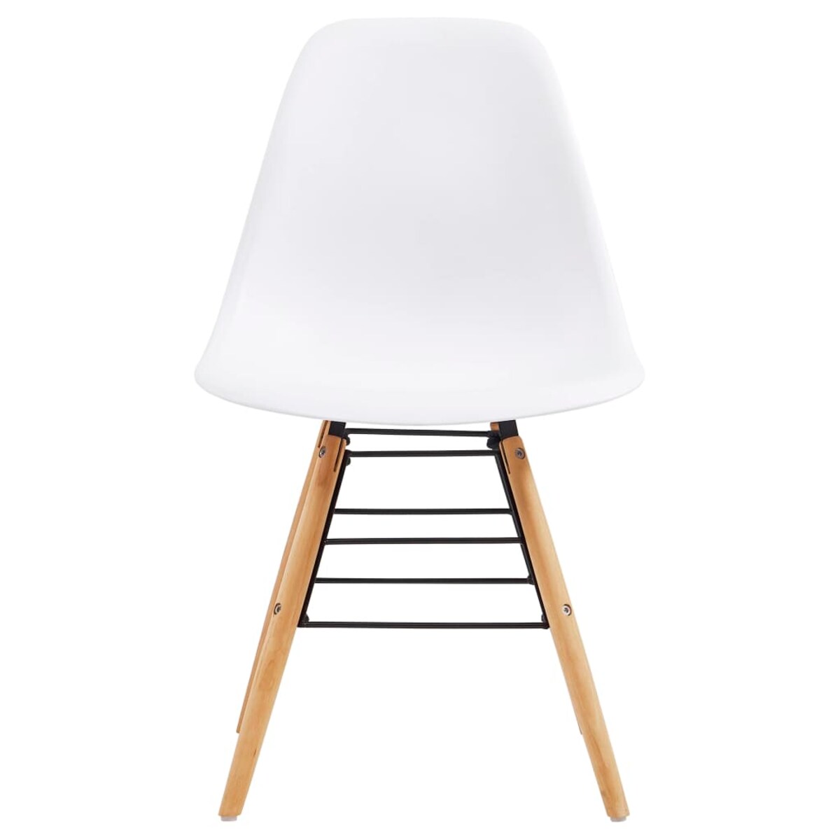 vidaXL 5-częściowy zestaw jadalniany, plastik, biały