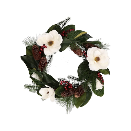 Świąteczny stroik z białymi kwiatami Lavinia