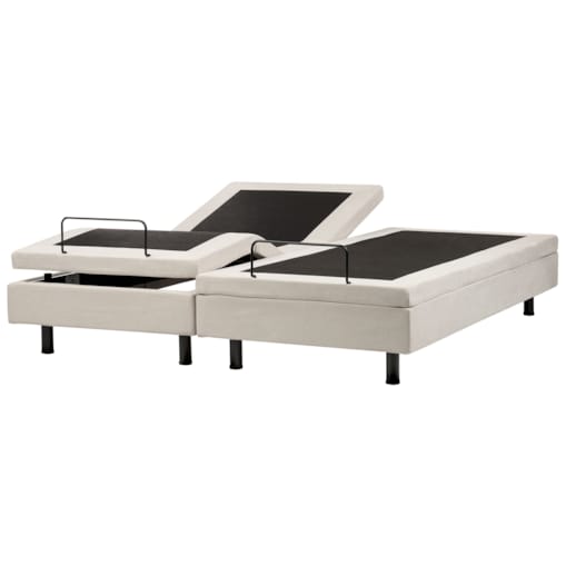 Łóżko regulowane bez zagłówka DUKE II 180 x 200 cm Jasnobeżowy