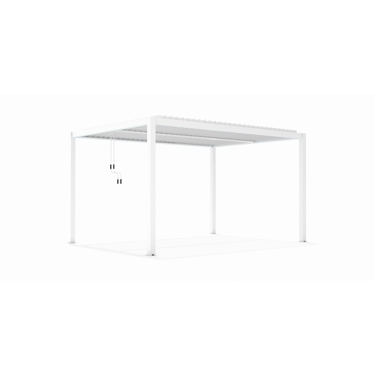 Pergola ogrodowa Luxe 3x4m aluminiowa LED biała