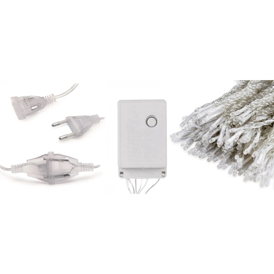 Kurtyna ZEWNĘTRZNA 304 LED z PILOTEM