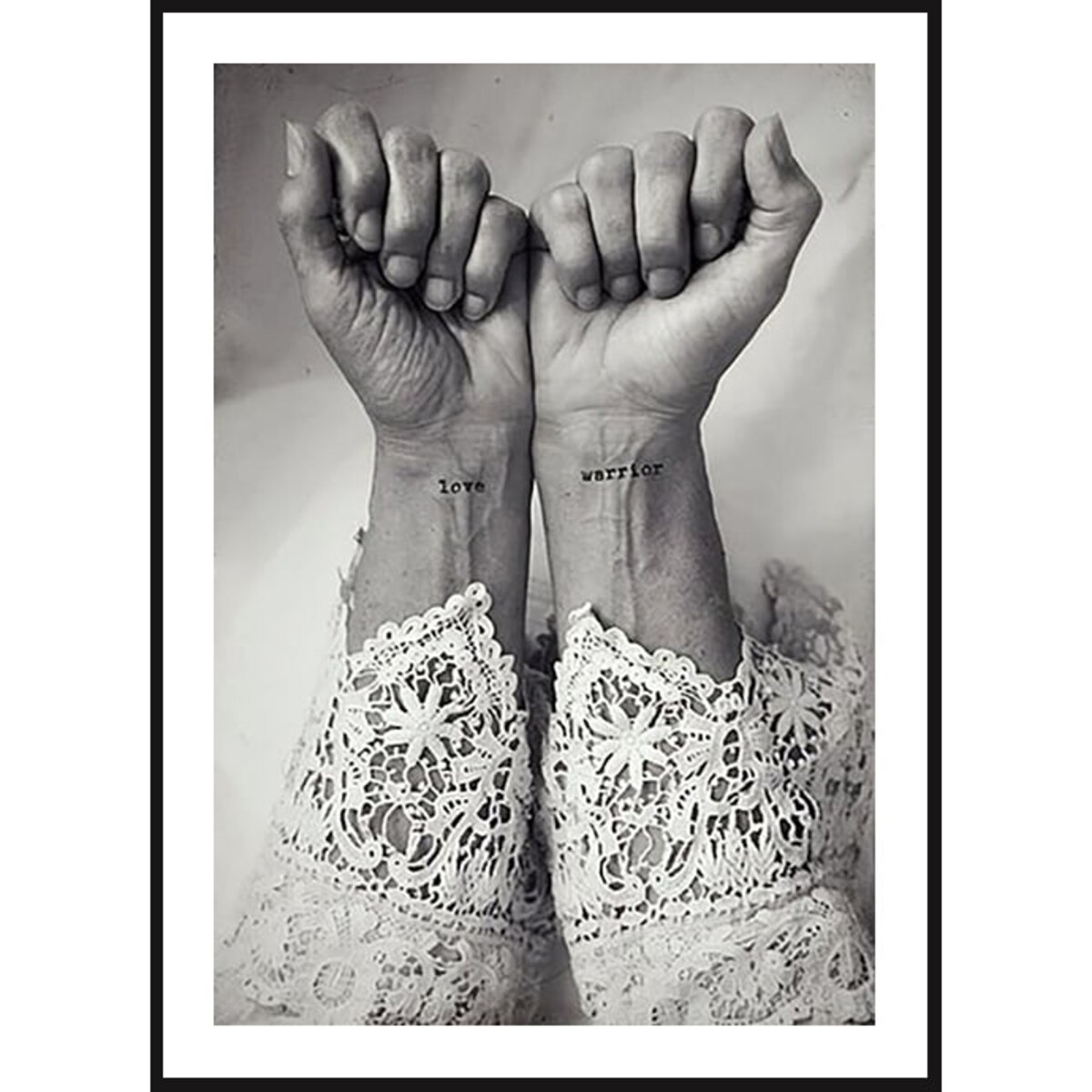 Poster Story, Plakat, Obraz - Tatuaż Love Warrior, wymiary 50 x 70 cm