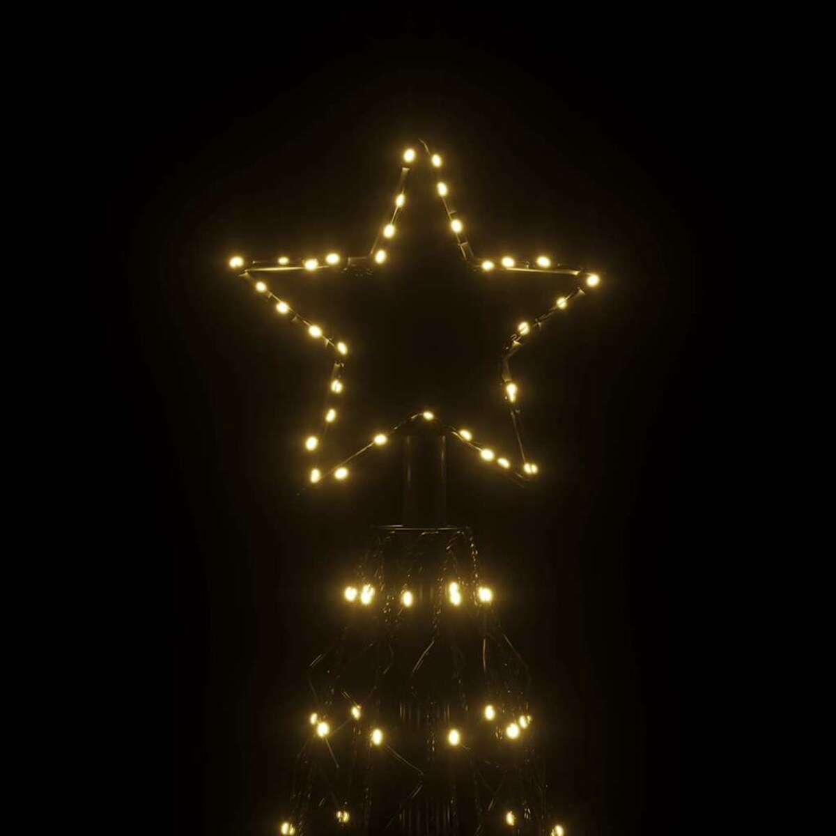vidaXL Choinka stożkowa, 1400 ciepłych białych LED, 160x500 cm