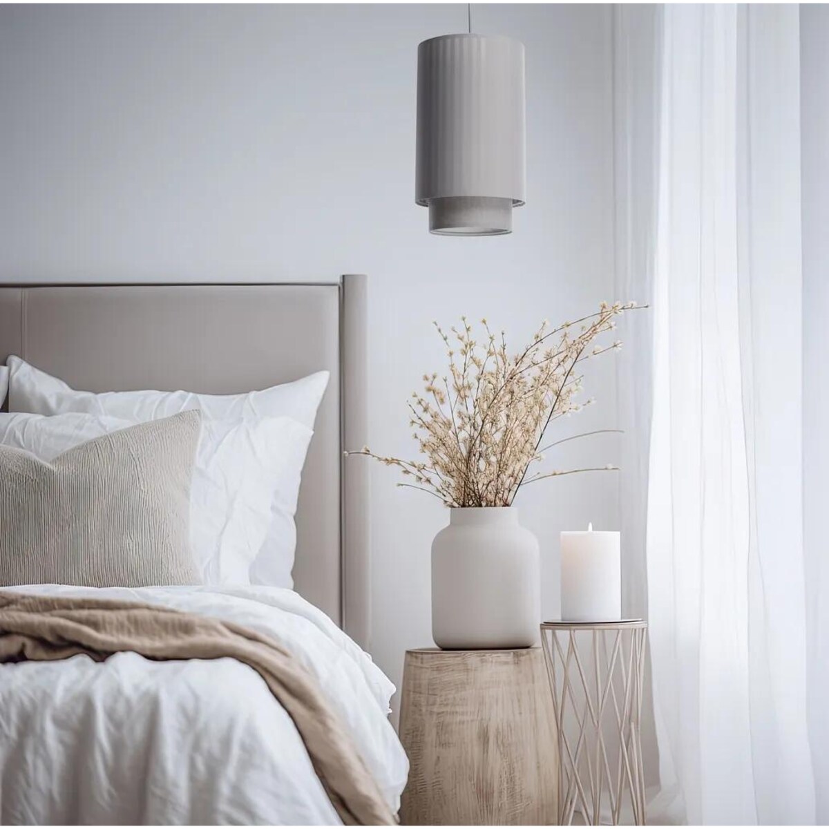 Lampa wisząca DUO LAMI LINE 20 szara