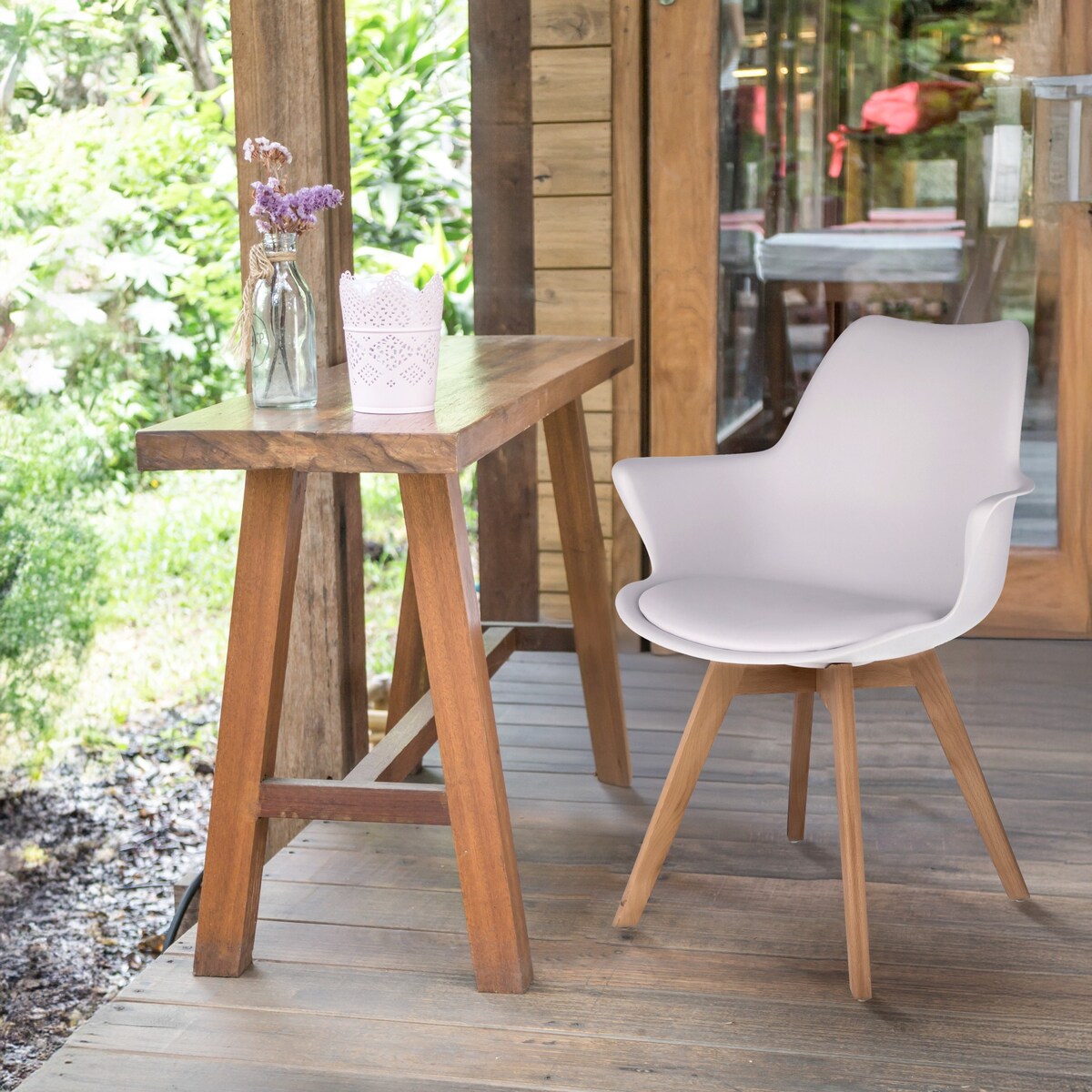 Krzesło wygodne profilowane ORLEAN białe