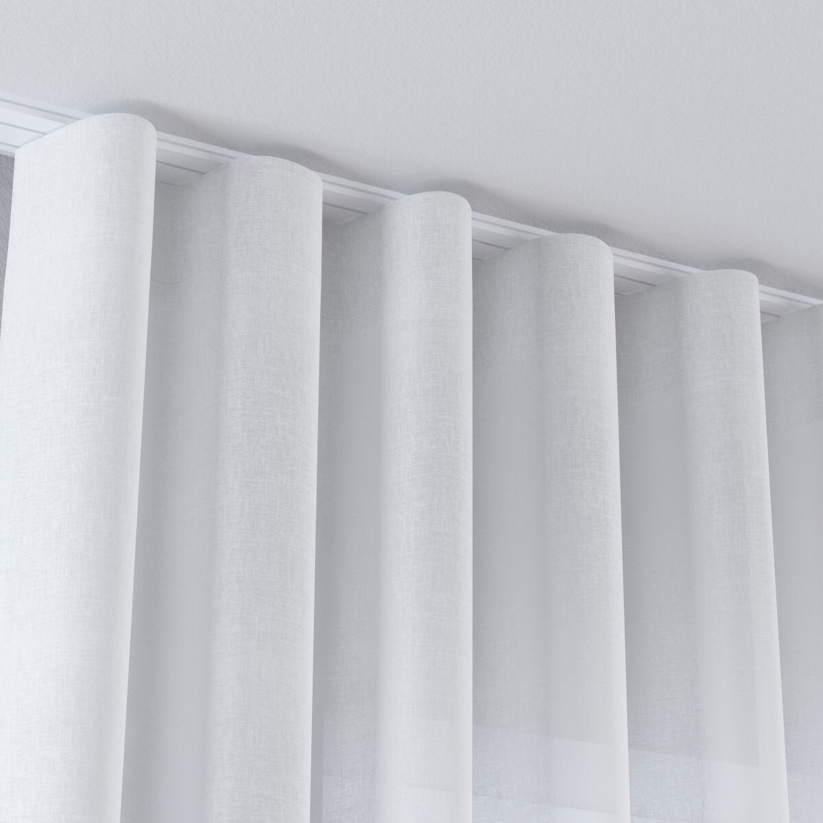 Zasłona na taśmie wave 130x245 prześwitujący ecru