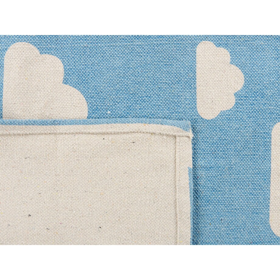 Dywan dziecięcy bawełniany motyw chmur 60 x 90 cm niebieski GWALIJAR