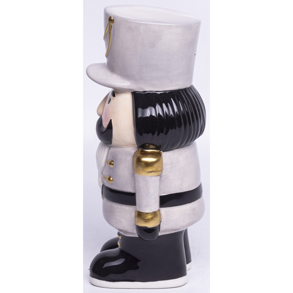 Figurka Dziadka do Orzechów17,5x19x7 cm GRASSO szary