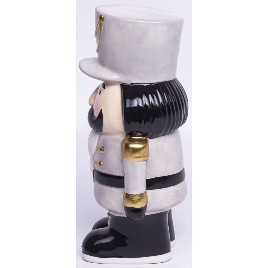 Figurka Dziadka do Orzechów17,5x19x7 cm GRASSO szary